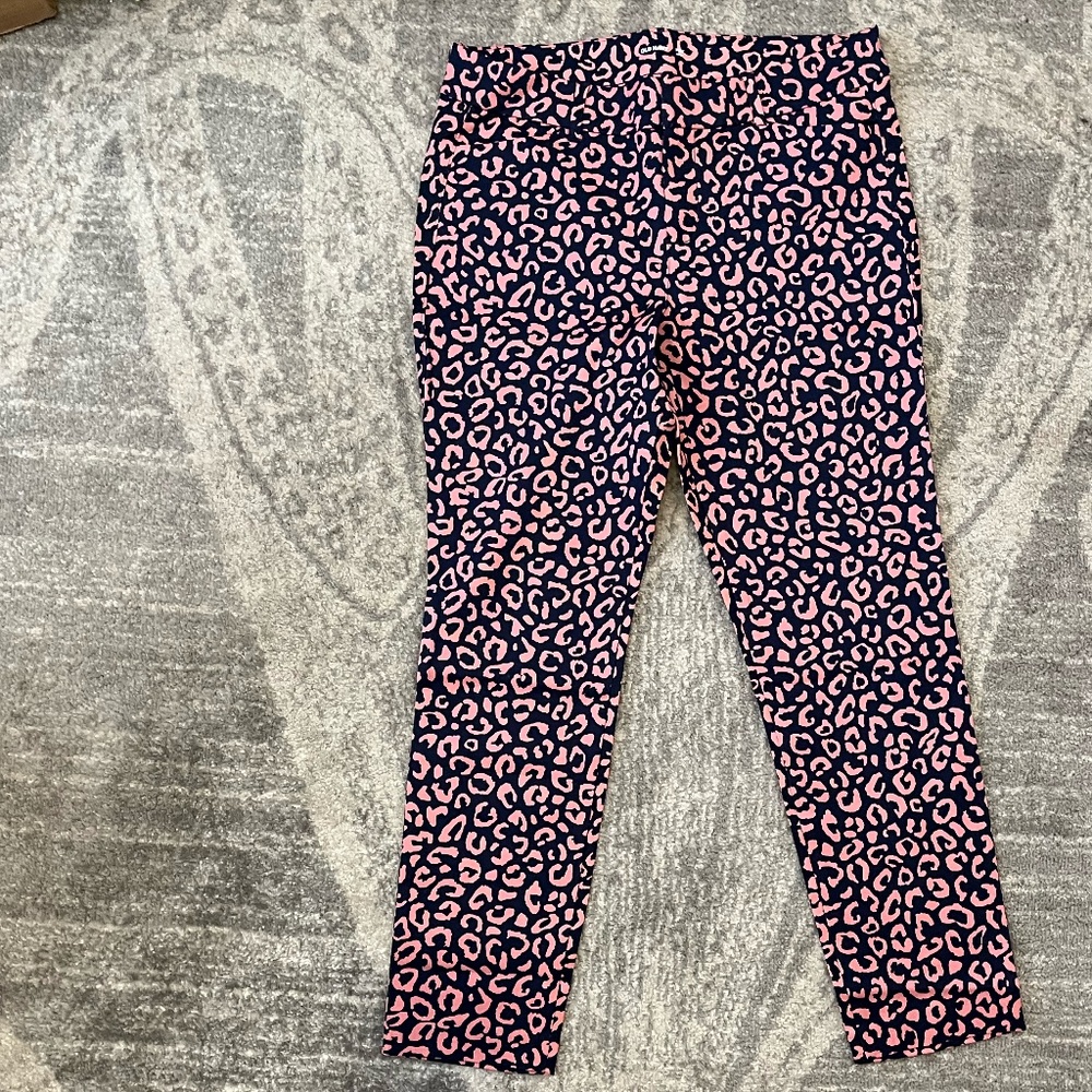 Pink leopard print pant
